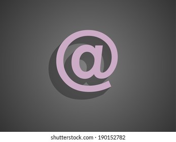 Flat icon of email