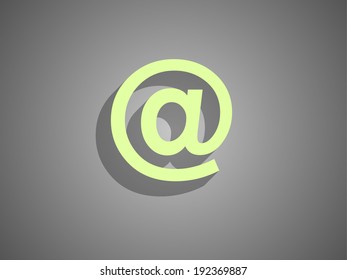 Flat icon of email