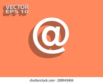 Flat icon of email