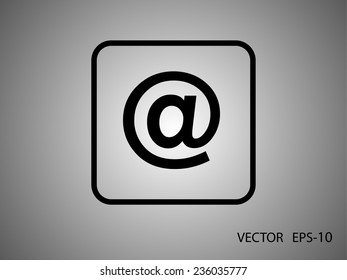Flat icon of email