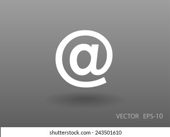 Flat icon of email