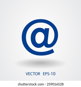 Flat icon of email