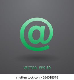 Flat icon of email