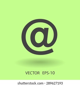 Flat icon of email