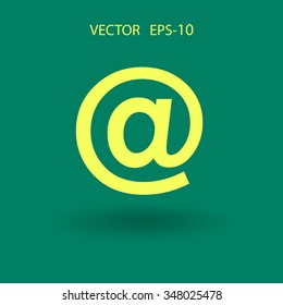 Flat icon of email
