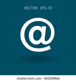 Flat icon of email
