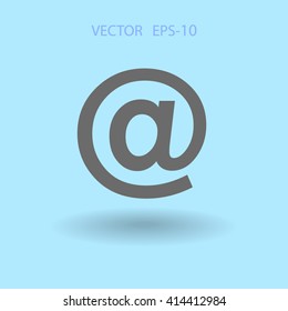 Flat icon of email