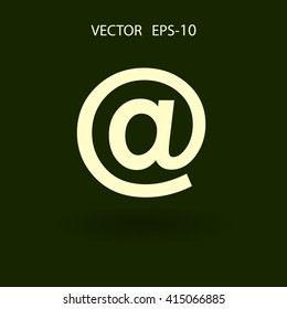 Icono plano del correo electrónico