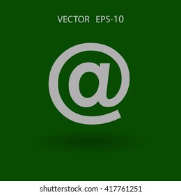 Flat icon of email