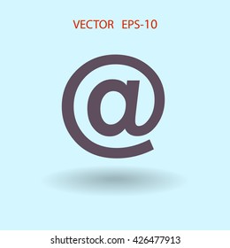 Flat icon of email