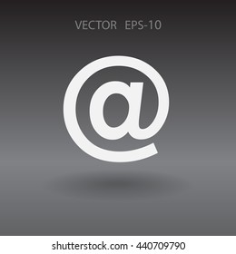 Flat icon of email