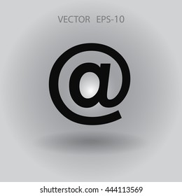 Flat icon of email