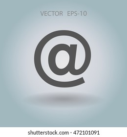 Flat icon of email