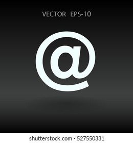 Flat icon of email. vector illustration