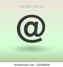Icono plano del correo electrónico. ilustración vectorial