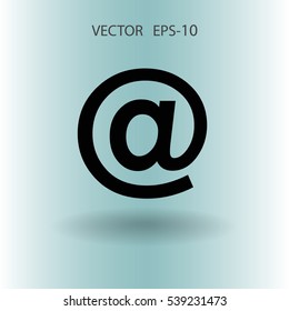 Icono plano del correo electrónico. ilustración vectorial