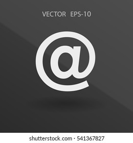 Icono plano del correo electrónico. ilustración vectorial