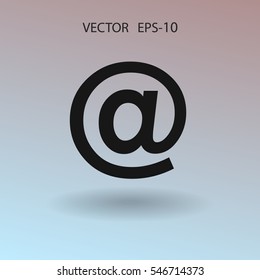 Icono plano del correo electrónico. ilustración vectorial