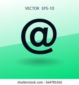 Icono plano del correo electrónico. ilustración vectorial