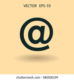 Flat icon of email. vector illustration