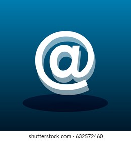 Flat icon of email. vector illustration