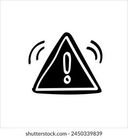 Flat icon of emergency, important, alert vector