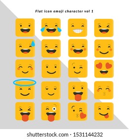 Flat icon emoji character vol 1