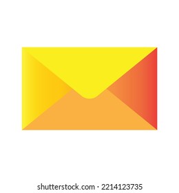 Flat icon envelope solated on white background. Vector illustration.