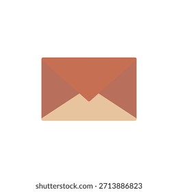 Flat icon of an envelope symbolizing mail, email, and communication. Ideal for apps, websites, messaging interfaces, office tools, and business illustrations.