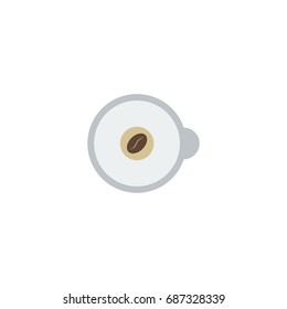 Flat Icon Espresso Element. Vector Illustration Of Flat Icon Cappuccino Isolated On Clean Background. Can Be Used As Cappuccino, Espresso And Coffee Symbols.
