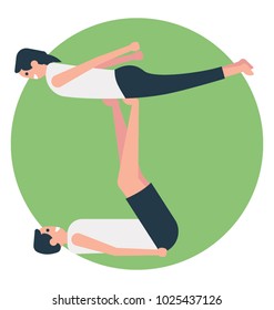 Flat icon exercise, workout 