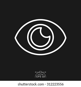 Flat icon of eye.