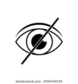 Flachsymbol des Auges - Unsee Vektorgrafik 