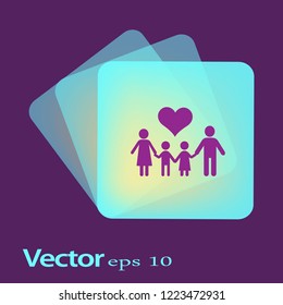 Flat icon family. 
