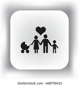 Flache Icon-Familie. 