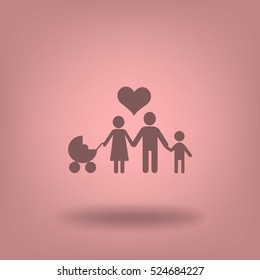 Familia de iconos plana. 