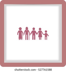 Flat icon family. 