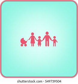 Flat icon family. 
