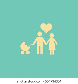 Flache Icon-Familie. 