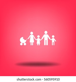 Flache Icon-Familie. 