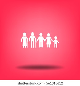 Flat icon family. 