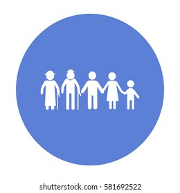 Flat icon family. 