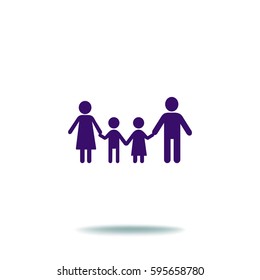 Familia de iconos plana.