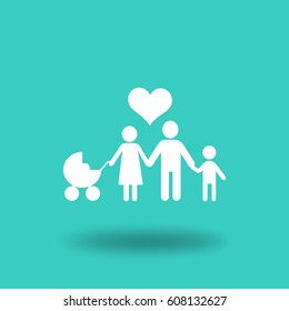 Flat icon family. 