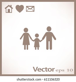 Flache Icon-Familie.