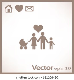 Flat icon family. 