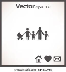 Flat icon family. 