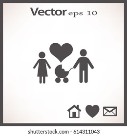 Flat icon family. 
