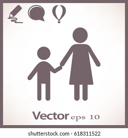 Flache Icon-Familie.