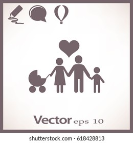 Flat icon family. 